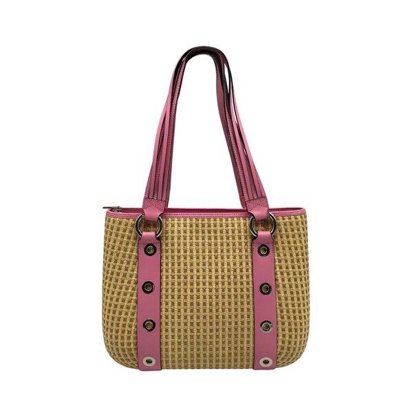 Maxx New York Pink Woven Shoulder Bag - Picture 1 of 11